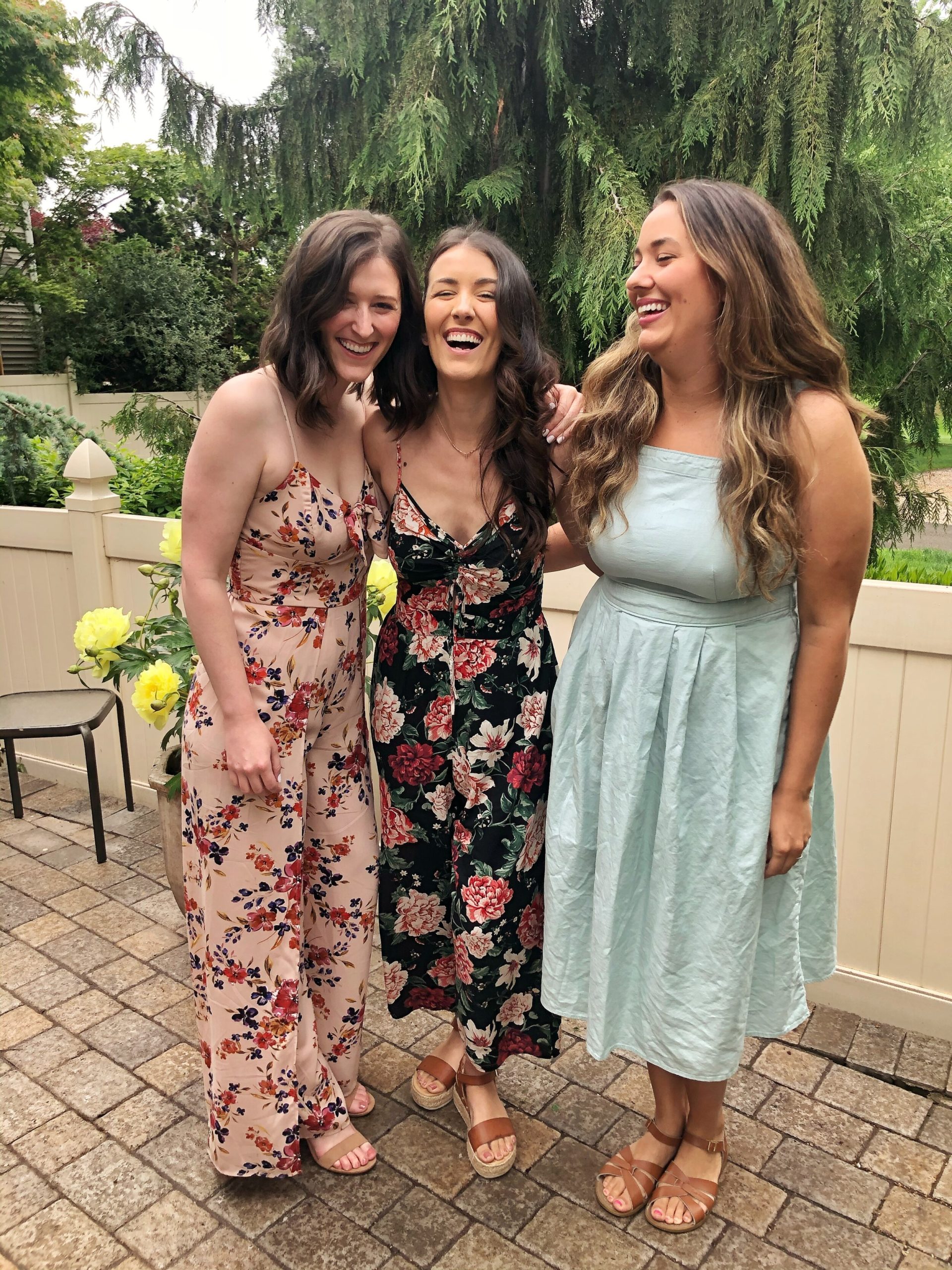 Above, my sisters and I at my at-home bridal shower.